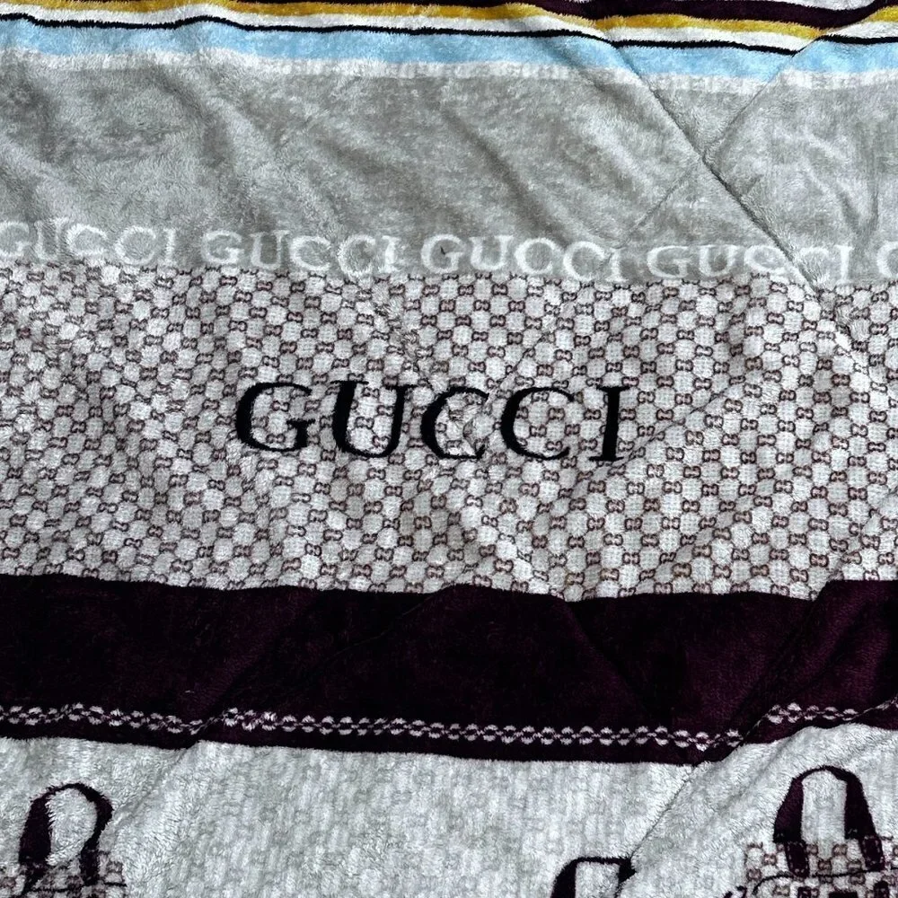 GUCCI Italian Pattern Style Bed Comforter Bedcover Blanket Quilt